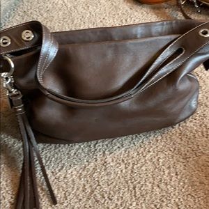 Coach Hobo brown leather shoulder bag  H056-1417